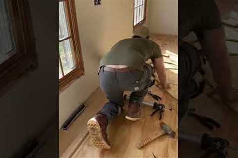 Flooring Tip! How To Start Installing A Hardwood Floor! #flooring #hardwood #diy
