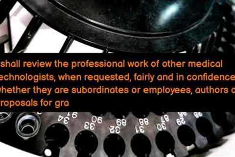 medical technology code of ethics| MEDICAL LABORATORY SCIENCE