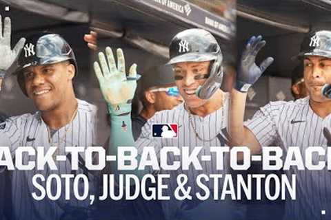 Juan Soto, Aaron Judge and Giancarlo Stanton go BACK-TO-BACK-TO-BACK! 💪
