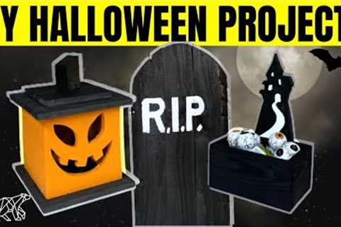 3 easy DIY Halloween Woodworking Projects #halloween #diy