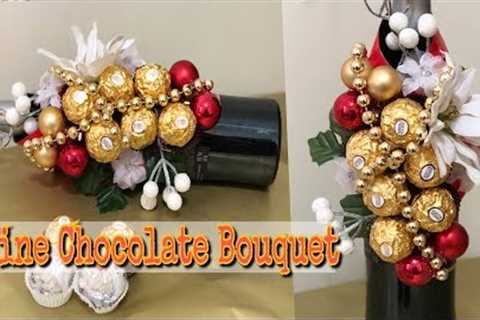 how to wrap wine bottle | Wine chocolate bouquet | DIY Christmas gift | bee kreativee