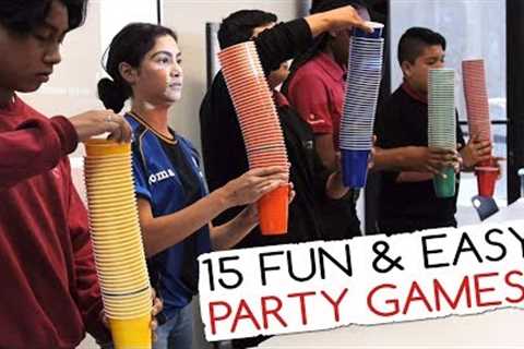 15 Fun &amp; Easy Party Games For Kids And Adults (Minute to Win It Party)