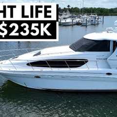 OUR YACHT Build UPDATE & Affordable Liveaboard Yacht Tour $235K 2003 SEA RAY 390 MOTOR YACHT