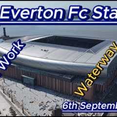 New Everton Fc Stadium - Bramley Moore Dock - 6th September - Latest Drone views