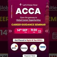 Join Our Career Guidance Seminar | Best Professional Course after 12th | ACCA Seminar - FinTram