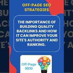 Boost your website's authority and improve your ranking with Best Off-Page SEO strategies! #seotips