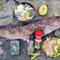 Catch and Cook!!! BOILING Rice - Fish, Avocado, and Butter!  SO EASY!!!!