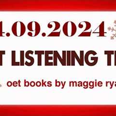 OET LISTENING TEST 14.09.2024 maggie ryan #oet #oetexam #oetnursing #oetlisteningtest