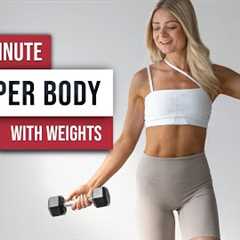 30 MIN TONED UPPER BODY Workout With Weights, No Repeat, Home Workout with dumbbells