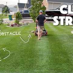 How To MOW STRIPES AROUND OBSTACLES