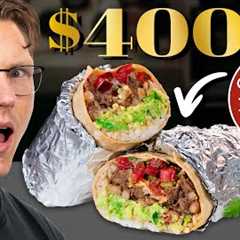 $400 Wagyu Chipotle Burrito Taste Test | FANCY FAST FOOD