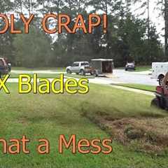 Cutting Super Thick St Augustine Grass - Demo Cross X Blade Mowing with a  Zero Turn ZTR Mower