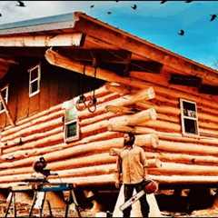 Man Builds HUGE Amazing LOG HOUSE From Crooked Trees in 9 months - Full Build (TIMELAPSE)