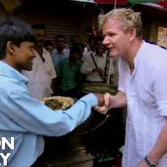 Gordon Ramsay Cooks Street Food In India | Gordon's Great Escape