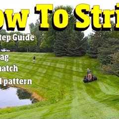 How to stripe a lawn-Like a BOSS!  Basic to advanced techniques 4K VIDEO