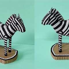 How To Create A Cardboard Zebra | Cardboard Crafts | Paper Crafts