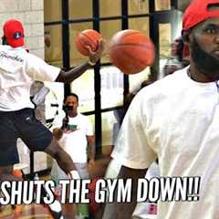 LeBron James CRAZY DUNKS During Bronny's Pre-Game Warm Ups!!! SHUTS THE GYM DOWN!