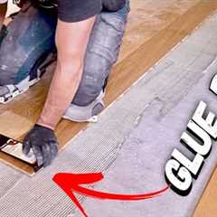 How To Install A Glue Down Floor // DIY Glue Down Flooring