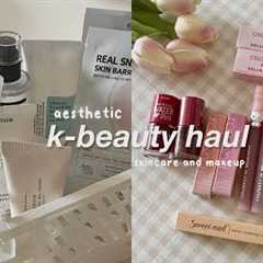 aesthetic kbeauty haul 🎀| cosrx, romand, etude, beauty of joseon and more