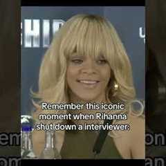 Remember this iconic MoMA when Rihanna shut down an interviewer #shorts #rihanna #singer #riri