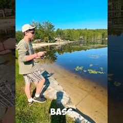 Smallest bass in the lake #fish #fishing #bassfishing #lake #funny