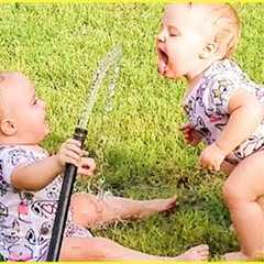 Best Moments Of Funny Babies With Water - Cute Baby Videos