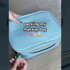 Packing my makeup bag 💕 #makeup #whatsinmybag #packwithme #packing #beauty #skincare #asmr #sephora