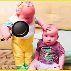 TOP Trending Baby Video: Funniest Twin Baby EVER!! 5-Minute Fails