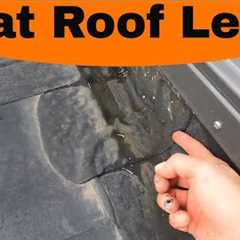 FLAT ROOF LEAK REPAIR : Repairing a rubber roof leak very simple and easy and fast- GAME CHANGER