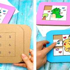 How To Make Interesting Puzzle Game From Cardboard | Cardboard DIY #Shorts