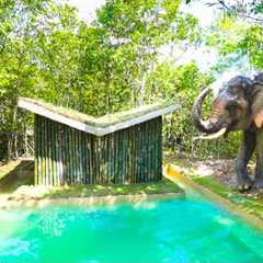 How to Build The Most Secret Bamboo House with Swimming Pool Door