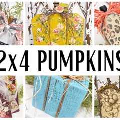 2X4 WOOD PUMPKINS - 6 different ways! SCRAP WOOD FALL diy's - Easy fall wood diy's