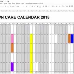 2018 Lawn Care Calendar