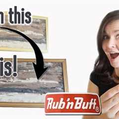 DOES IT WORK? Antiquing With Rub 'n Buff | Product Review | Picture frame transformation