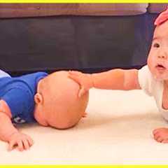 Funny Twins Babies Fighting Everyday - Hilarious Baby Videos