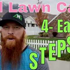 DIY How to Care for your Lawn in the fall. 4-steps for fall lawn care