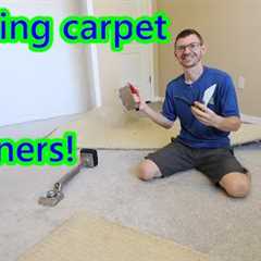 HOW-TO INSTALL CARPET FOR BEGINNERS. DIY carpet install and tools.