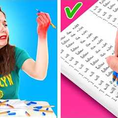 SCHOOL HACKS THAT WILL SAVE YOUR LIFE! || Funny School Supply Hacks by 123 Go! LIVE