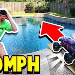 100MPH RC CAR vs MY POOL!