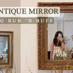 DIY Antique Gold Mirror Using Rub 'n Buff