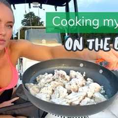 Catching & Cooking Fish on my Boat: Fishing and Eating What I Catch