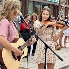 Crowd STOPS for AMAZING Street Performance | Stand By Me - Karolina Protsenko & Oscar Stembridge