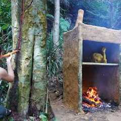 230 Days to Build an Area Shelter in the Forest - Wild Survival Skills..../Video Timelapse