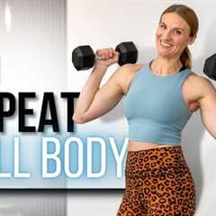 40-minute NO REPEAT Full Body Strength Training with Dumbbells