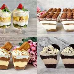 4 Easy NO BAKE Dessert Cup Recipes. No Eggs, No Gelatine, No Alcohol!