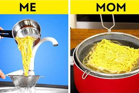 Me VS Mom || Simple Cooking Hacks to Become a Chef!