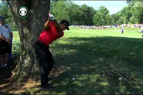 Tiger Woods' incredible second shot on No. 12 at AT&amp;T National