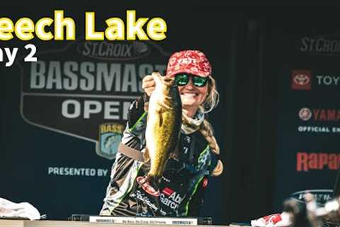 Fishing as a Co with Forward Facing Sonar! Bassmaster Open Leech Lake day 2