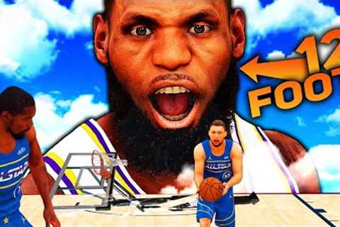 12 FOOT LEBRON JAMES FUNNIEST GAME BREAKING DUNKS.. NBA Slam Dunk Champion!