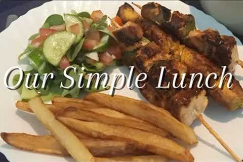 Chicken Shish Tawook||Purslane Salad||Yogurt Salad||Our Simple Lunch||Dubai🇦🇪